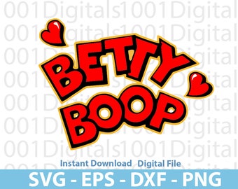 Betty Boop Logo Svg, Cute Betty Boop Svg, Betty Boop Clipart, Cut File, Cricut Silhouette, Sticker, Eps Dxf Png Digital File