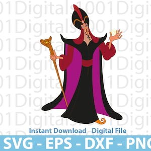Jafar Aladdin Svg,  Bad Guy Jafar Svg, Aladdin Jafar Clipart, Png Cut File, Cricut Silhouette, Sticker Svg, Svg Eps Dxf Png Digital File