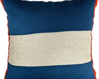 Luxury Flax and Wool Cushion Cover - Designer Pillow