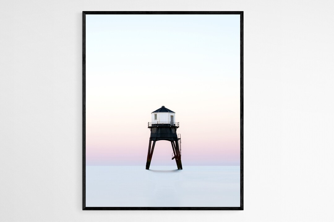 Lighthouse Wall Art Sunset at Sea Photo Nautical Etsy