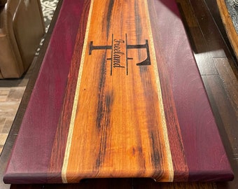 Premium Charcuterie Board with Free Engraving, Personalized Cheese Board, Serving Board, Custom Board, Exotic Wood Board
