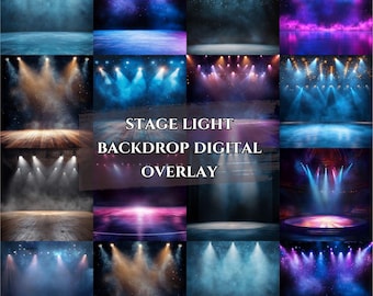 Stage Background, Stage Light Backdrop, Ballet Stage Background, Theatre Stage Backdrop,Sport Photography,Photoshop Template,Sport Poster