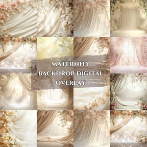 White Maternity digital backdrop white floral texture overlay white castle backdrop wedding maternity backdrop studio floral overlay bundle