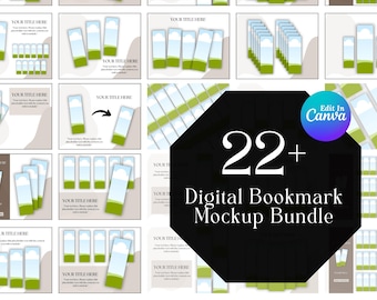 22+ Canva Bookmark Mockup, Canva Editable Drag and Drop, Bookmark Mockup Canva, Digital Bookmark Mockup, Bookmark Mockup Frame bundle canva
