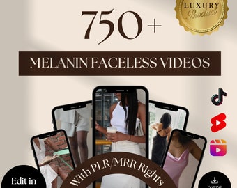 Melanin Faceless Videos | Aesthetic Videos | Master Resell Rights | MRR | Done For You | DFY | Faceless Instagram Account | Story Templates