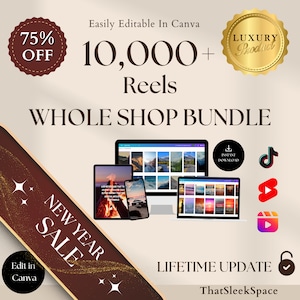 10,000+ Mega Reels Bundle l Instagram Reels, Tiktok,Youtube Shorts I Canva Editable Templates, Viral Reels Templates, Instagram Posts Bundle