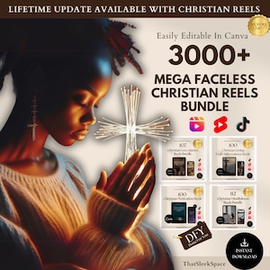 3000+ MEGA Christian Reels Bundle | Bible Quotes Reels Bundle I Instagram Reels, Tiktok, Shorts I Editable in Canva I Viral Tiktok Videos