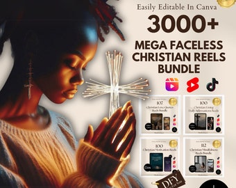 3000+ MEGA Christian Reels Bundle | Bible Quotes Reels Bundle I Instagram Reels, Tiktok, Shorts I Editable in Canva I Viral Tiktok Videos