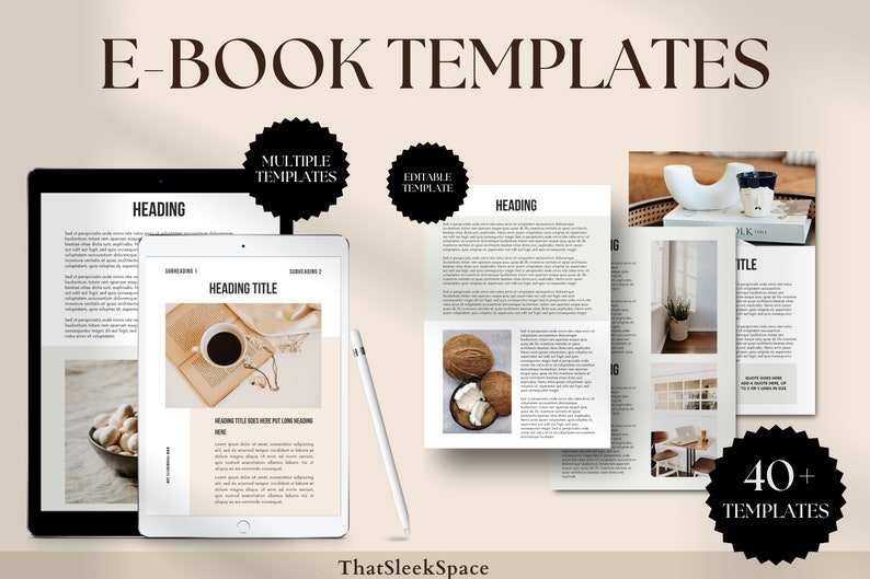 Ebook Template Canva Editable Aesthetic Ebook Canva Template Workbook ...