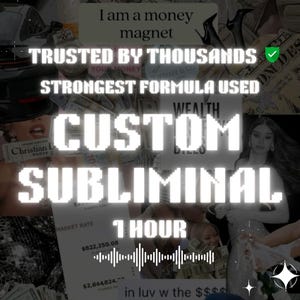 Custom Subliminal 1 Hour | Highly Effective Subliminal | Sub Audio | Manifestation Money Subliminal