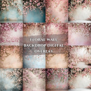 Floral Backgrounds Digital Backdrop Overlay Maternity Backdrop Digital Floral Overlays Newborn Studio Backdrop for Photoshop Overlays