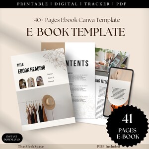 Ebook Template Canva Editable Aesthetic Ebook Canva Template Workbook Template Magazine Template Fully Editable Canva Template Modern Ebook