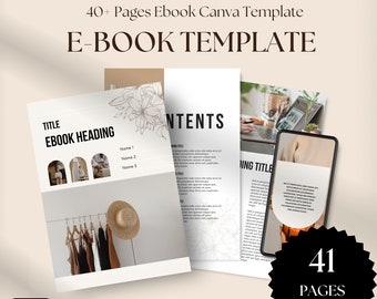 Ebook Template Canva Editable Aesthetic Ebook Canva Template Workbook Template Magazine Template Fully Editable Canva Template Modern Ebook