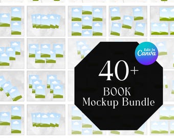 40+ Canva Book Mockups, Book Cover Mock up Template, US Letter KDP Mockup, Canva Magazine Mockup, Canva Ebook Mockup Canva Editable Faceless