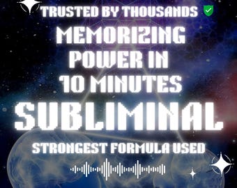 Memorizing Power in 10 Minutes Subliminal Highly Effective Subliminal Audio Manifestation Subliminal Powerful energy law Attraction Formula