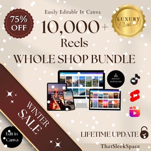10,000+ Mega Reels Bundle l Instagram Reels, Tiktok,Youtube Shorts I Canva Editable Templates, Viral Reels Templates, Instagram Posts Bundle