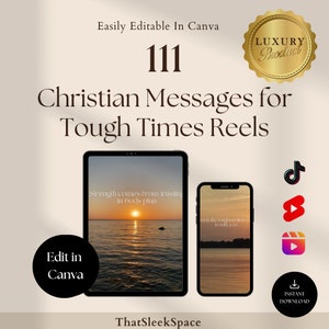 111 Christian Messages Reels Bundle | Bible Verse Reels Bundle I Instagram Reels, Tiktok,Shorts I Editable in Canva | Viral Tiktok Video