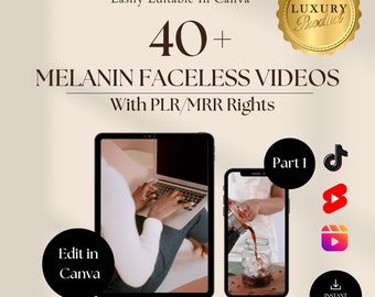 Melanin Faceless Videos | Aesthetic Videos | Master Resell Rights | MRR | Done For You | DFY | Faceless Instagram Account | Story Templates