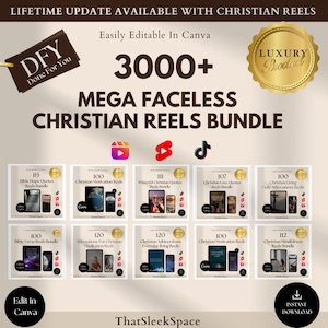 3000+ MEGA Christian Reels Bundle | Bible Quotes Reels Bundle I Instagram Reels, Tiktok, Shorts I Editable in Canva I Viral Tiktok Videos