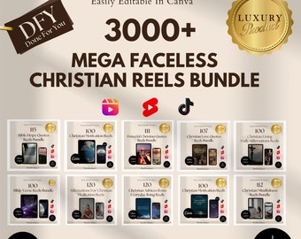 3000+ MEGA Christian Reels Bundle | Bible Quotes Reels Bundle I Instagram Reels, Tiktok, Shorts I Editable in Canva I Viral Tiktok Videos