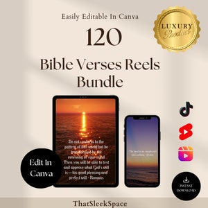 120 Bible Verses  Reels Bundle | Jesus Christian Verse Reels Bundle I Instagram Reels,Tiktok,Shorts I Editable in Canva | Viral Tiktok Video