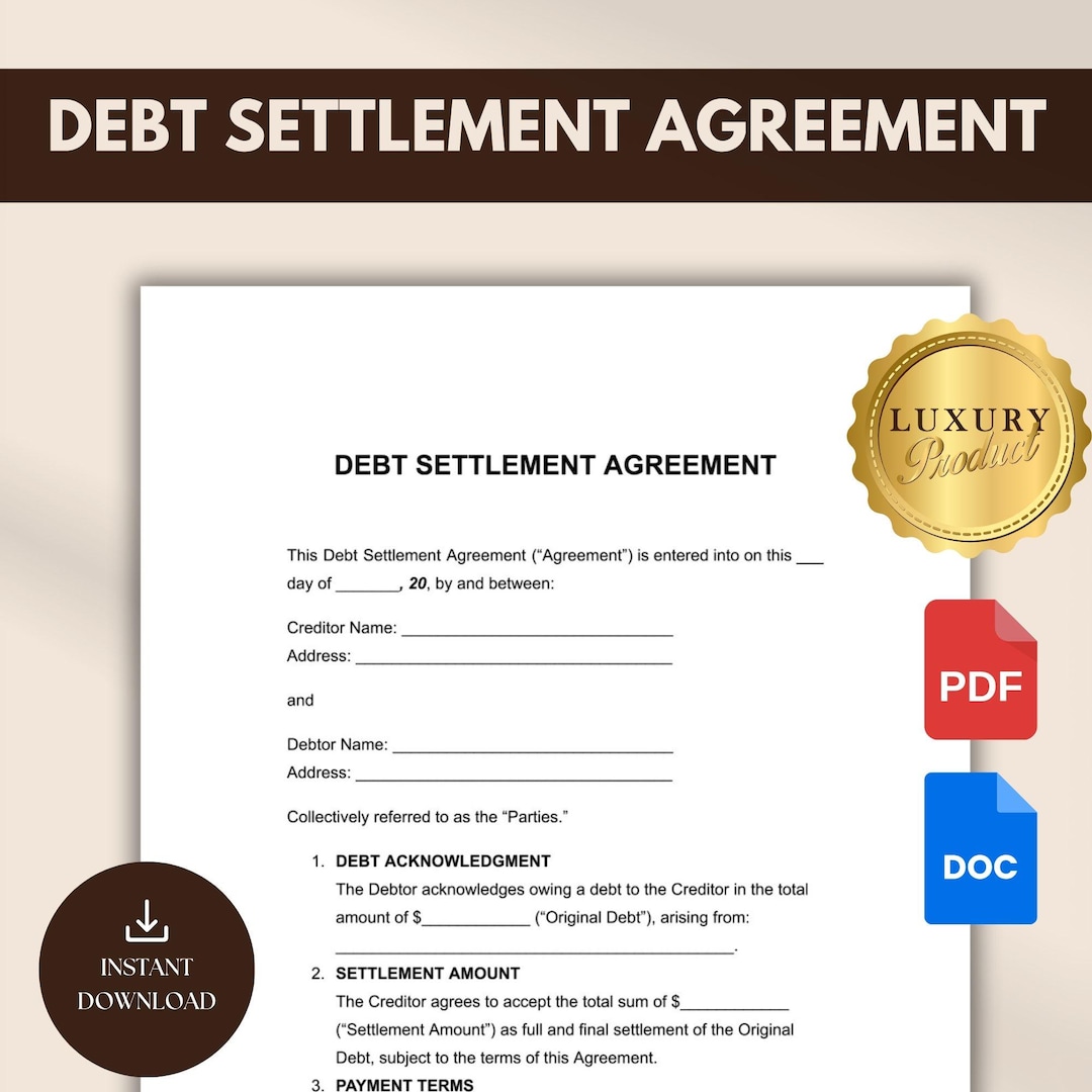 Image 7 for Free Debt Settlement Agreement Template