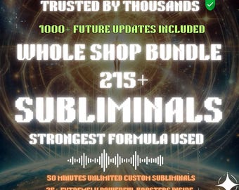 215+ Subliminals Whole Shop Bundle With Lifetime Update Highly Effective Audio Manifestation Fast Results