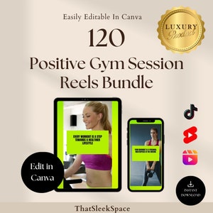 120 sportschool Instagram-rollen, fitnesscoachrollen, Tiktok, YouTube-shorts, bewerkbare canva, Instagram-sjablonen, fitnesscoachrollen, fitnesshaspel