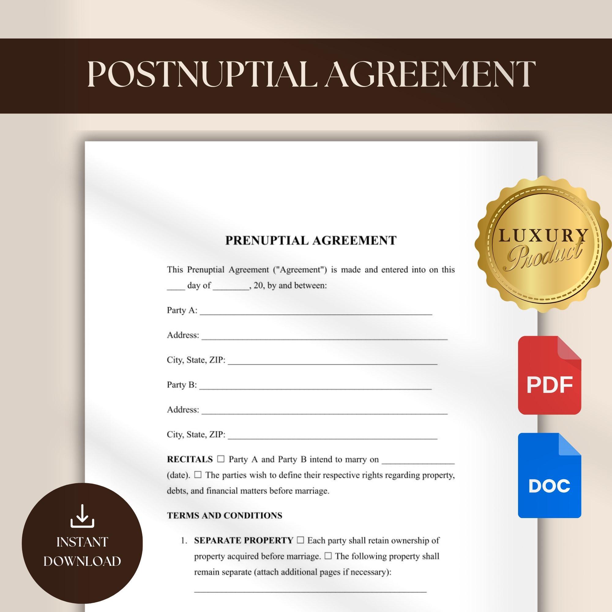 Prenup Prenuptial Agreement, Prenuptial Agreement Contract, Prenup Agreement Template, Wedding Prenuptial Contract Marriage Prenup Agreement