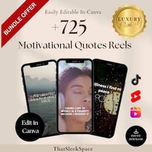 725+ Christian Motivational Reels Bundle | Bible Quotes Reels Bundle I Instagram Reels, Tiktok, Shorts I Editable in Canva I Viral Tiktok