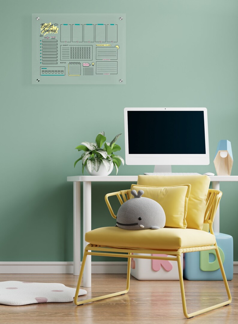 Large Acrylic Yearly Calendar 2023 Acrylic Reusable Wall Etsy