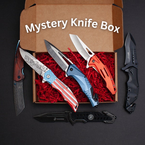 Knife Mystery Box, Personalized Gift, Collectible Knife, Gift For Men, Birthday Gift, Husband Knife, Knife Gift, Collectible Knife, Knife