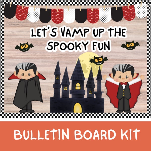 Kit de tableau d’affichage d’Halloween vampire, tableau d’affichage d’Halloween, décor de classe d’Halloween, salle de classe d’automne