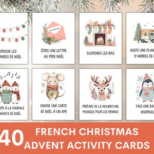 Francuskie kartki bożonarodzeniowe na Adwent, 40 Activités de l'Avent de Noël en Français, Francuskie bożonarodzeniowe zajęcia dla dzieci
