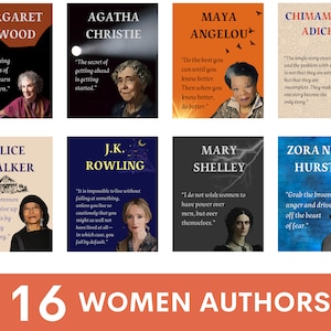 Women authors, female writers, Women&#39;s history month, posters, women in literature, women in literature, Classroom Decor