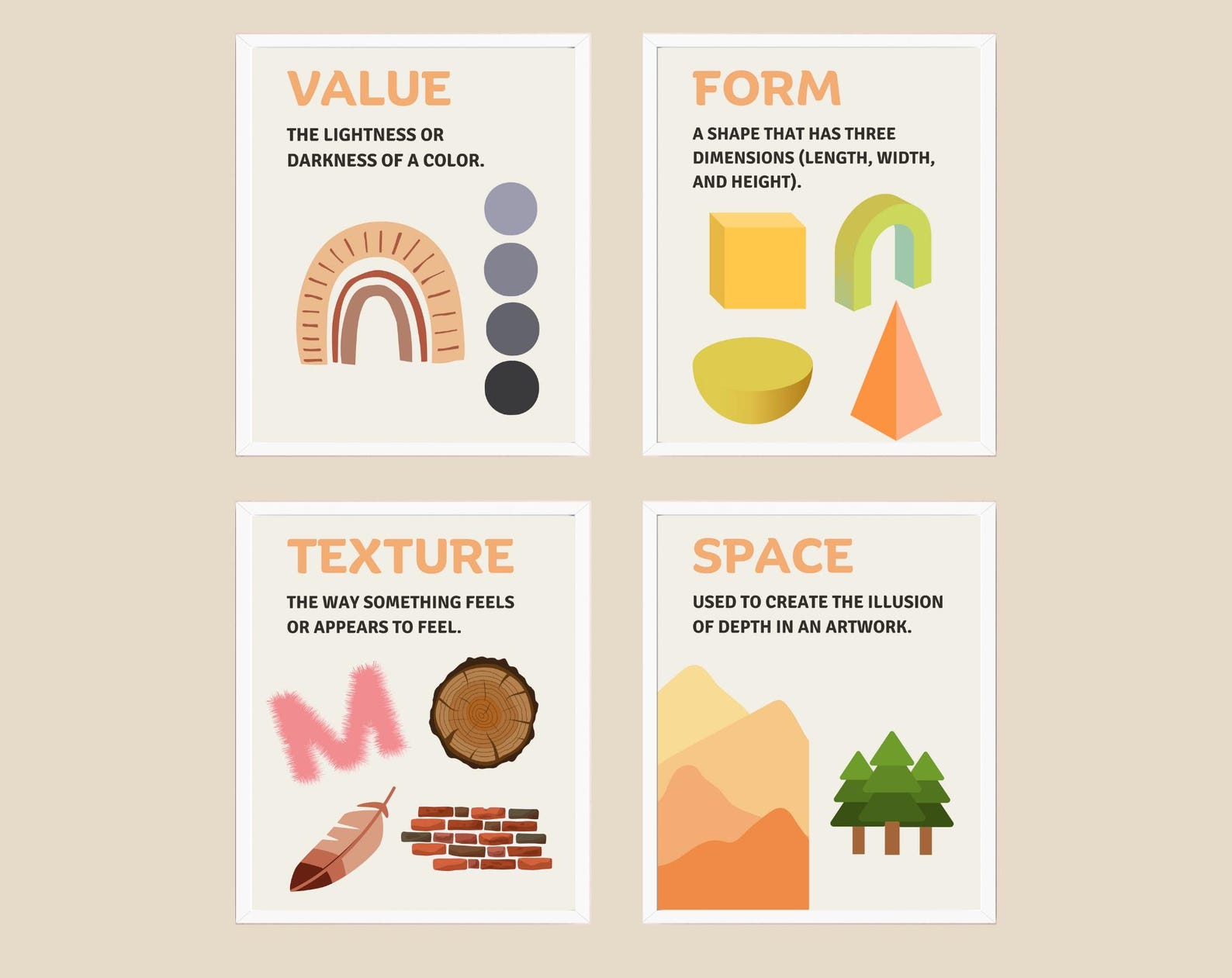 Elements of Art and Principles of Design Posters Bundle, Art Classroom ...