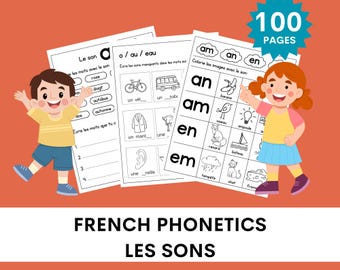 Ejercicios de fonética de sonidos franceses, Aula de francés (100 páginas), les phonétiques en français, ejercicios de fonética francesa