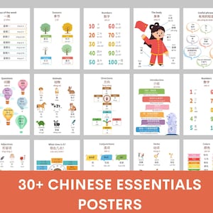 Chinese learning posters, Chinese language learning,  simplified Chinese posters, Mandarin essentials, Mandarin classroom, learn mandarin