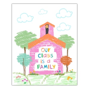 Klasse ist Familie Poster, Kinderzimmer Dekor, zum Ausdrucken, sofortiger Download