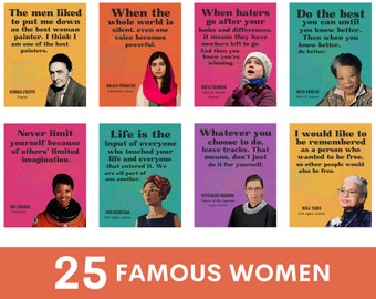 Famous Women Posters, Women's history month, Inspiring women in History, Influential Women, Classroom Decor