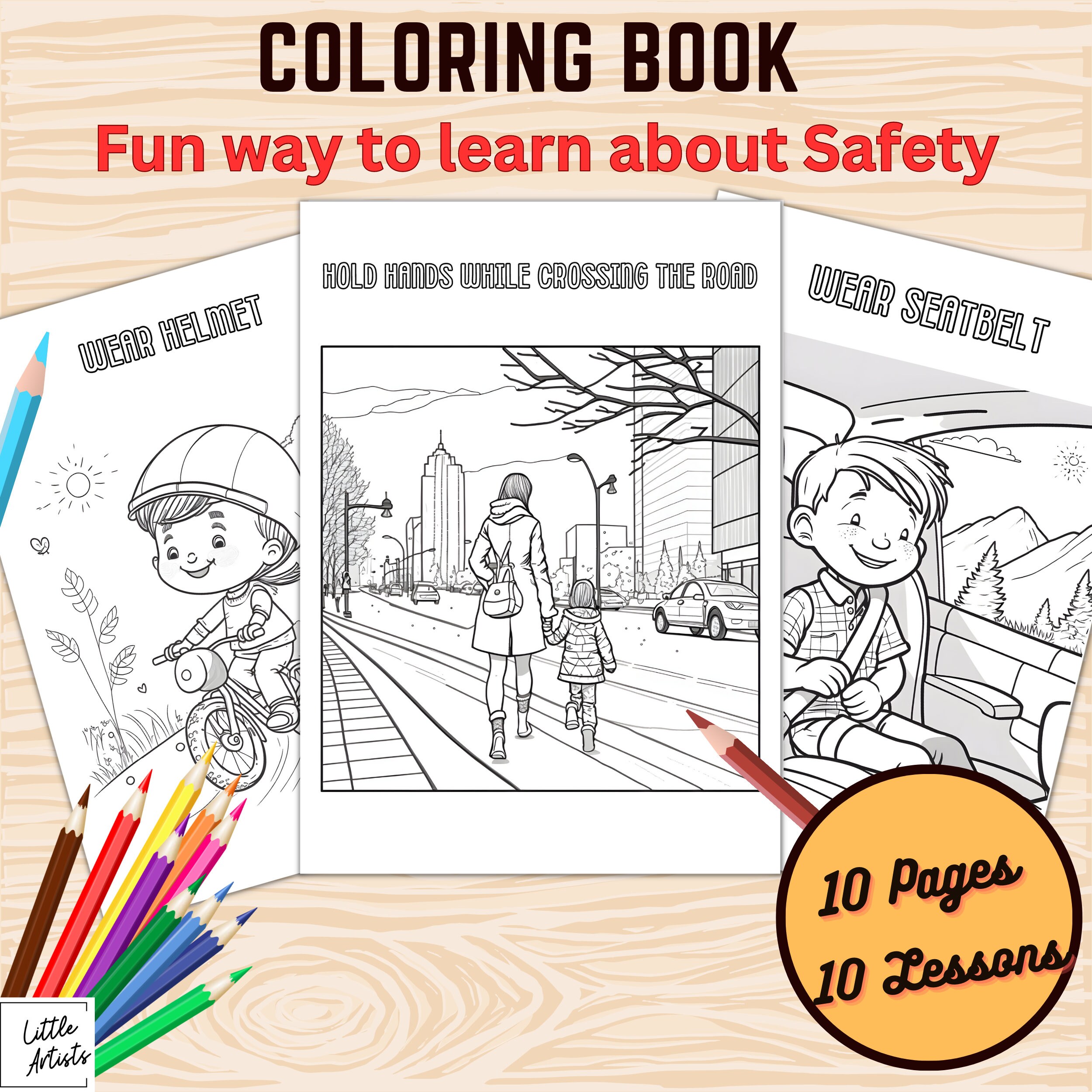 Seatbelt Safety Coloring Pages