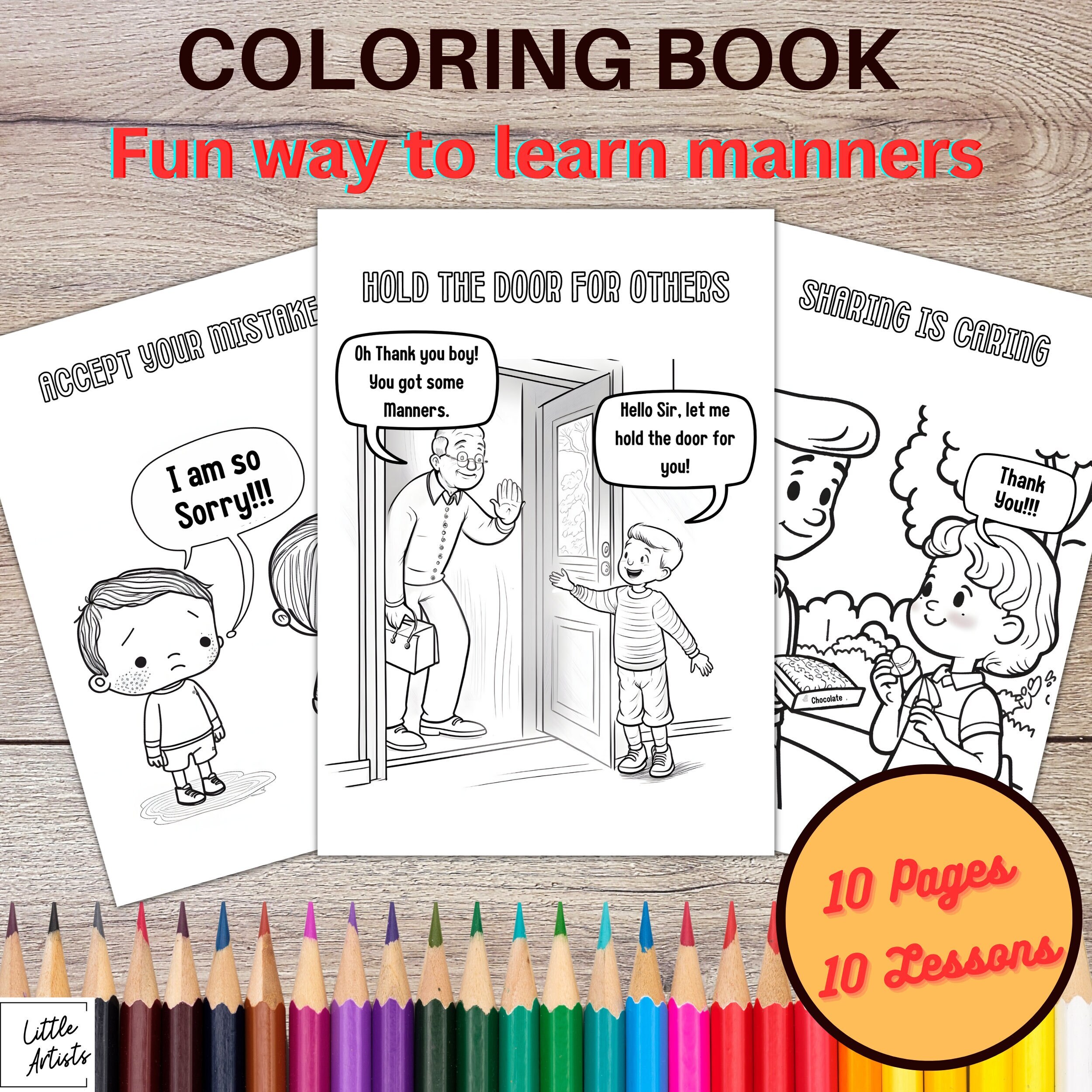 Manners Coloring Pages For Kids