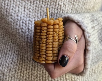 Handcrafted Beeswax Corn Candle