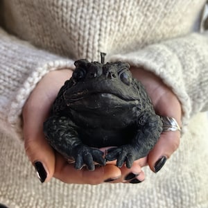 Big Toad Large Beeswax Candle for Your Unique Home Decor or Altar, 100% Natural, Dark Academia Gothic Decor