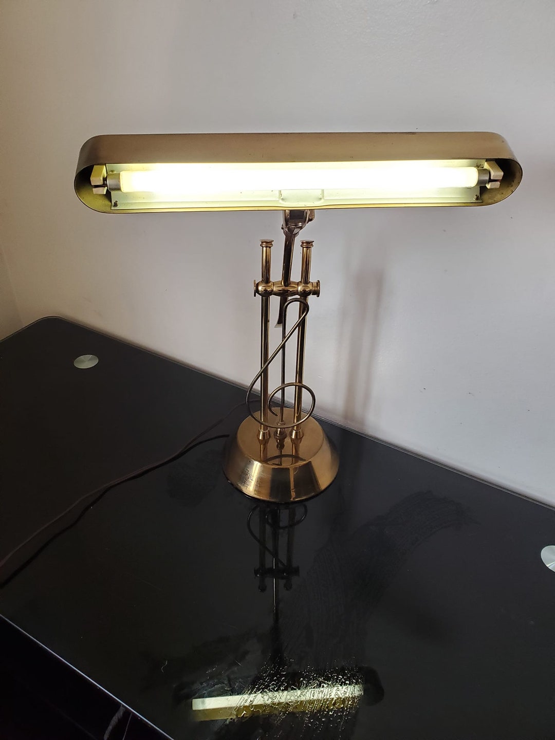 Piano Banker Lawyer Desk Lamp Adjustable Vintage Tested and Etsy