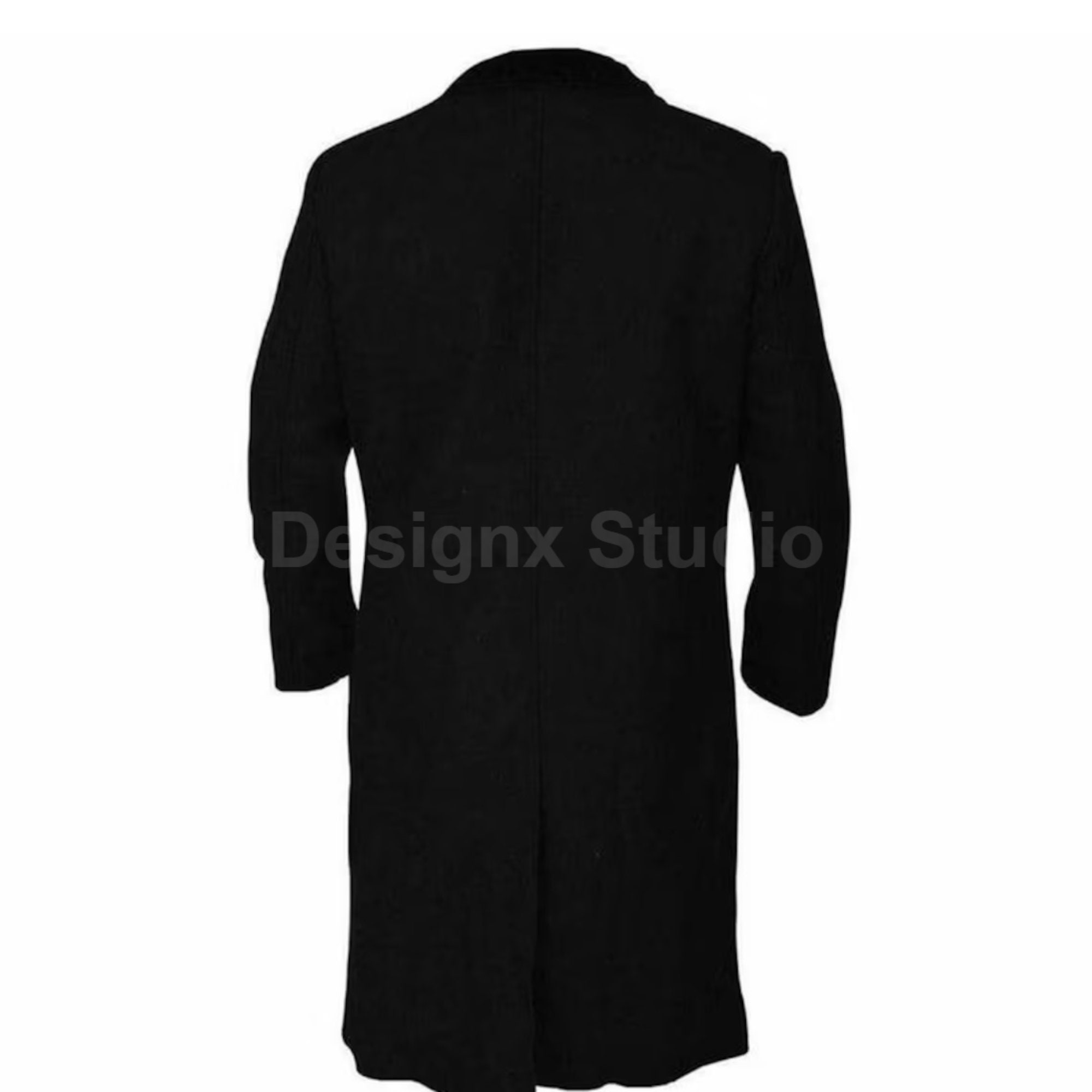 Men Handmade Peaky Blinders Black Wool Overcoat Long Thomas -  Portugal