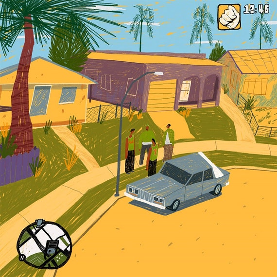 Grove Street Families (Fine Art Print-Poster)