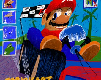 Mario Kart (Fine Art Print-Poster)