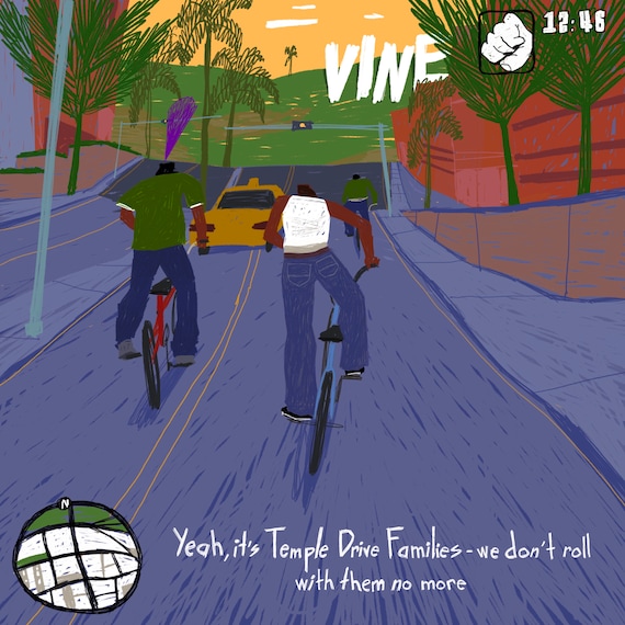 Temple Drive Families (Fine Art Print-Poster)