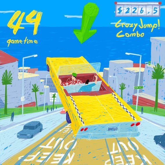 Crazy Taxi (Fine Art Print-Poster)